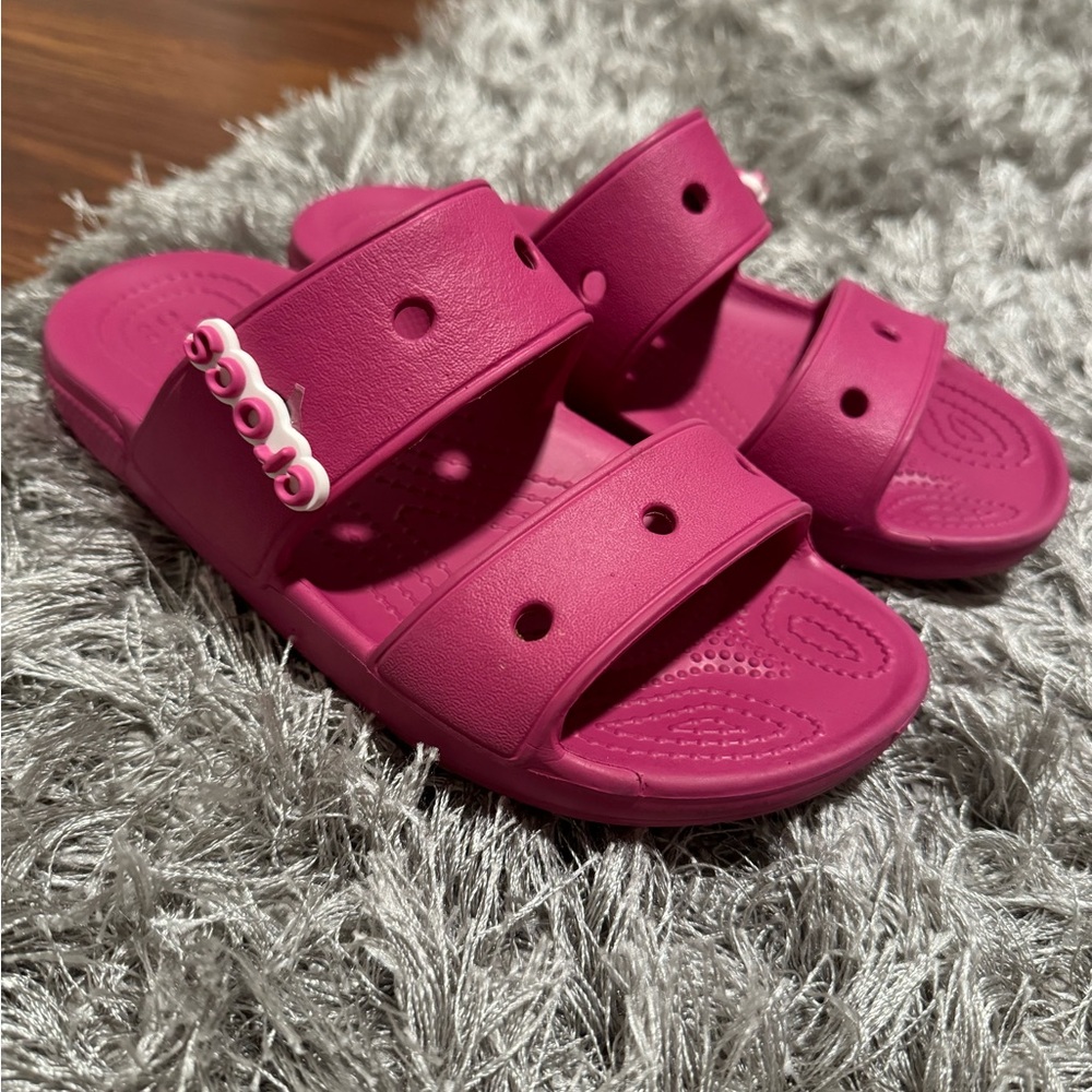 Crocs Iconic Comfort Women's 6 Unisex Adults Sandal Electric Pink Barbie